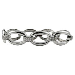 Pulsera de moda con eslabones de diamantes de 1,10 quilates en oro amarillo de 14 quilates