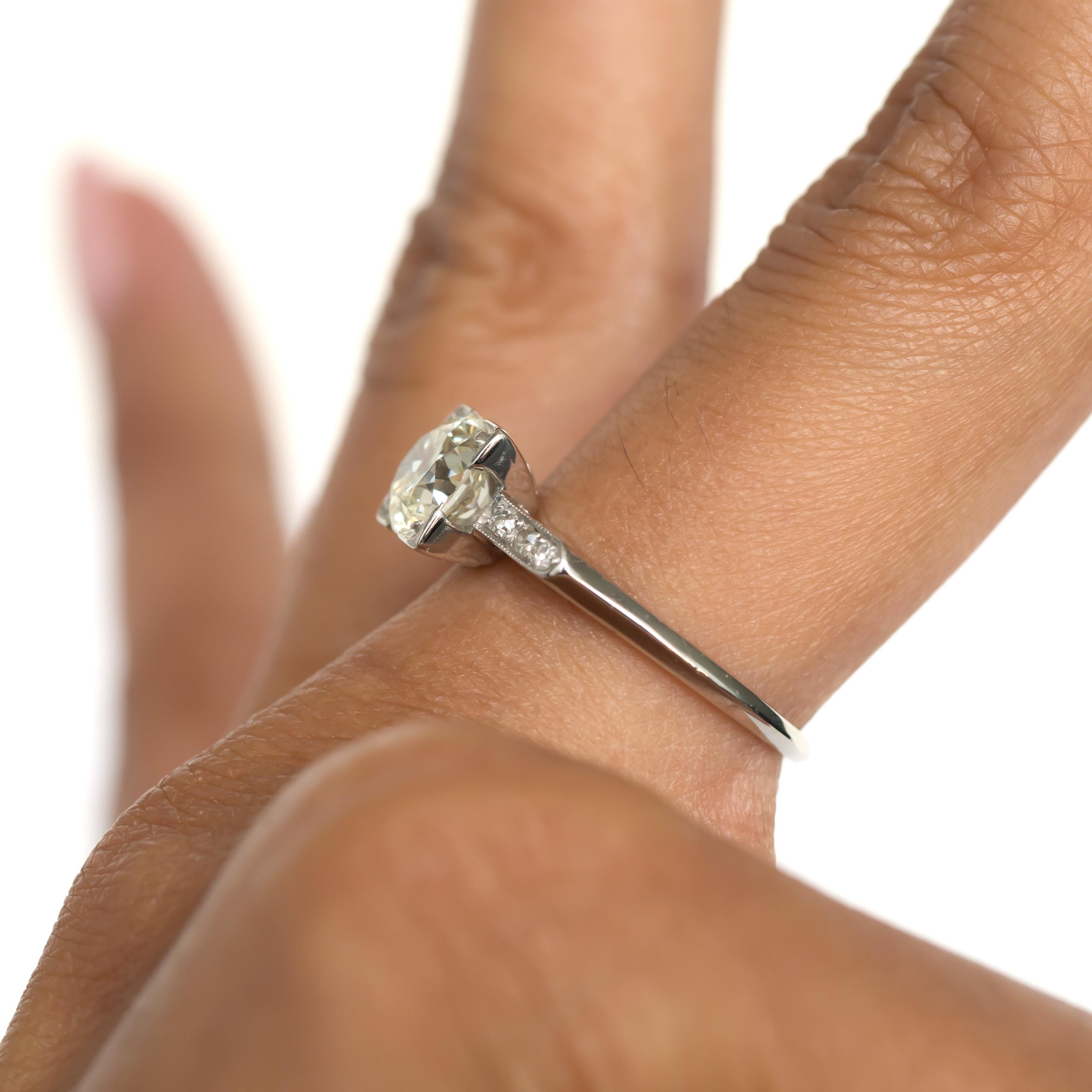 1.10 Carat Diamond Platinum Engagement Ring In Good Condition In Atlanta, GA