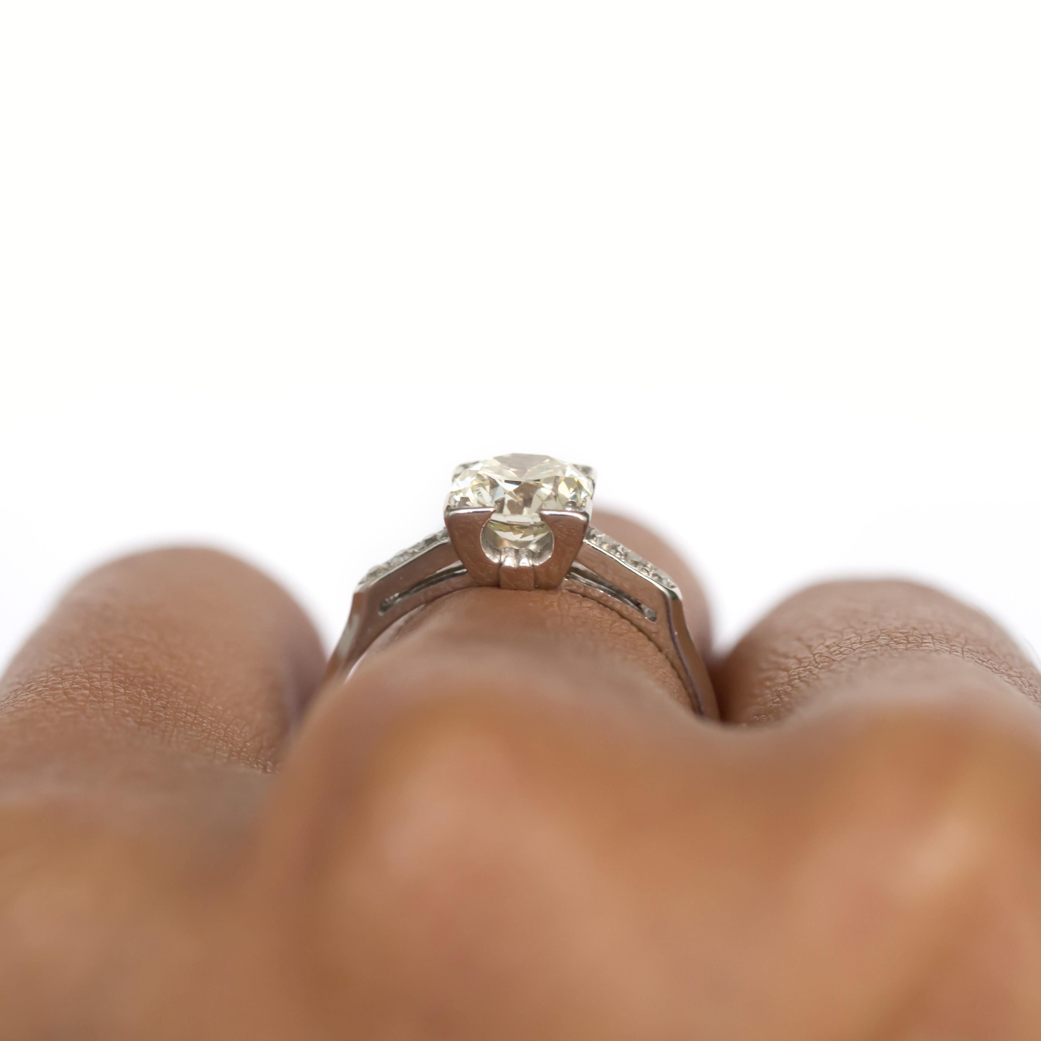 Women's 1.10 Carat Diamond Platinum Engagement Ring