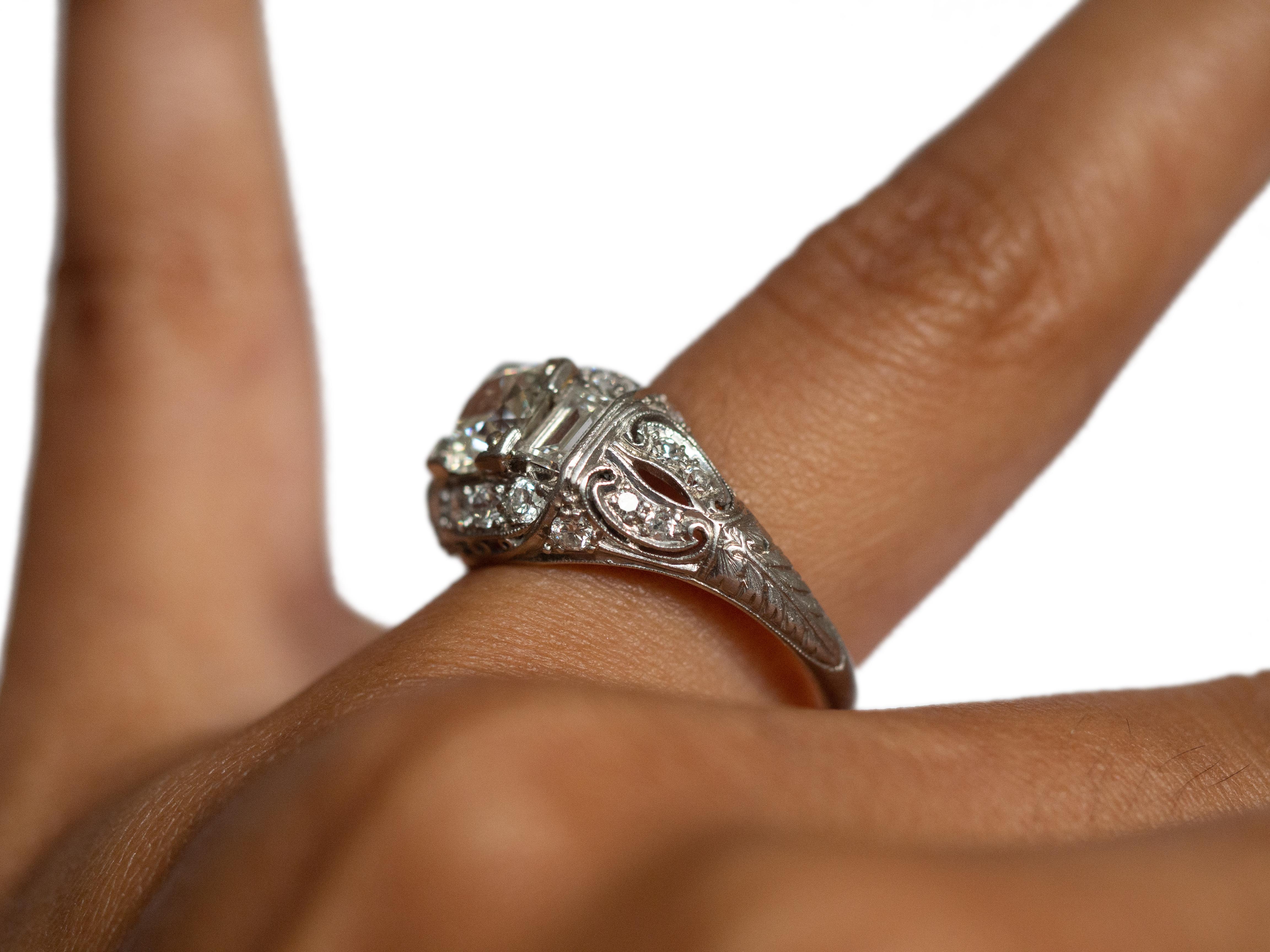 1.10 Carat Diamond Platinum Engagement Ring 1