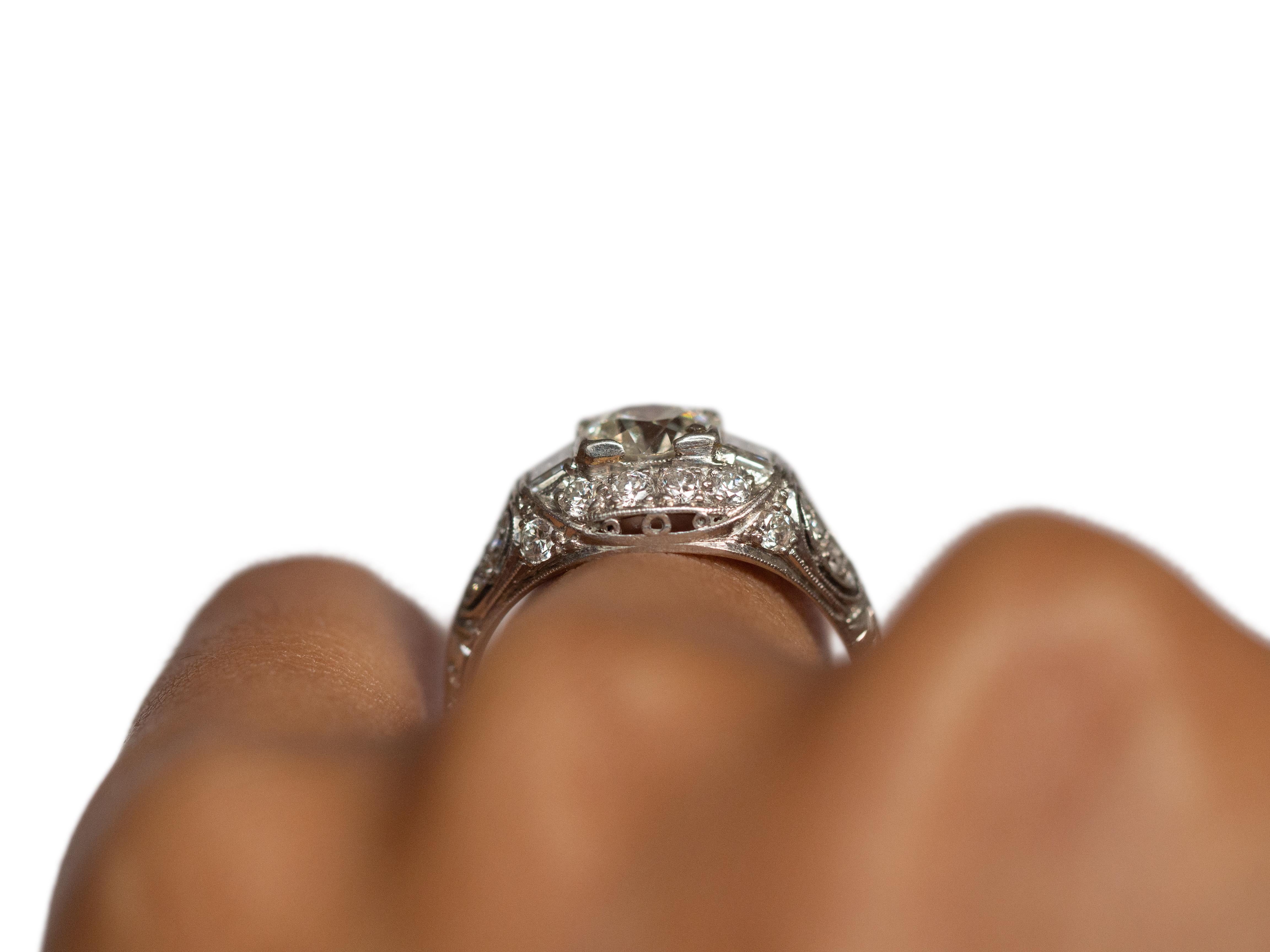 1.10 Carat Diamond Platinum Engagement Ring 2