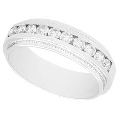Retro 1.10 Carat Diamond White Gold Half Eternity Ring