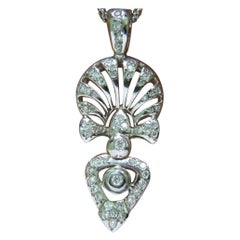 Collana in stile Art Déco moderna con diamanti da 1,10 carati, Italia*
