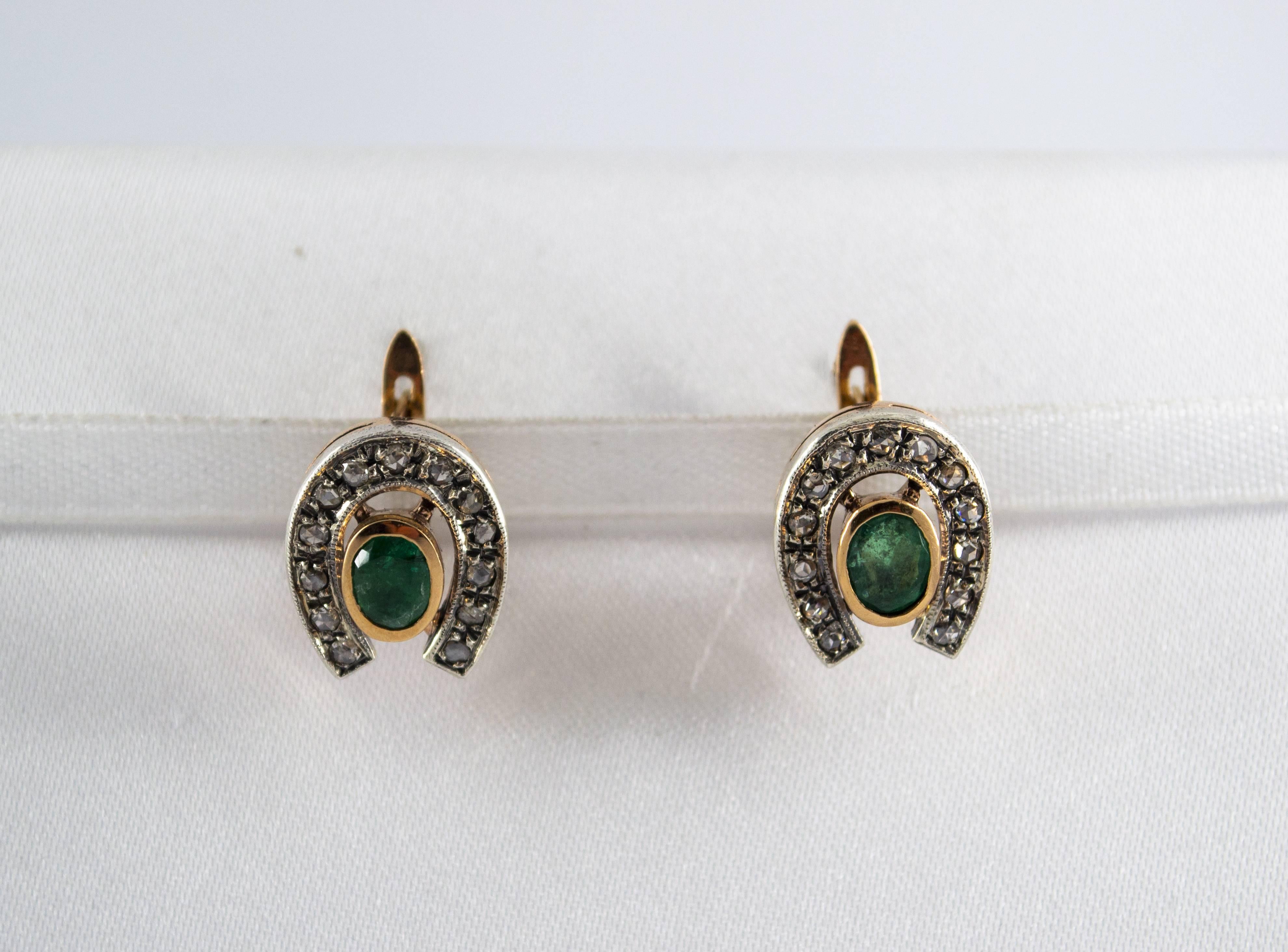These Lever-Back Earrings are made of 9K Yellow Gold and Sterling Silver.
These Earrings have 0.30 Carats of Diamonds.
These Earrings have also 1.10 Carat of Emeralds.
These Earrings are available also with Rubies or Blue Sapphires.
We're a workshop