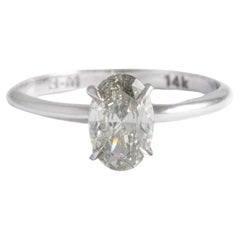 1.10 Carat Fancy Light Gray Diamond Solitaire Ring