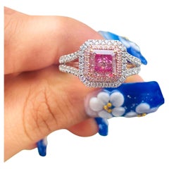 1.10 Carat Fancy Pink Diamond Ring VS Clarity AGL Certified