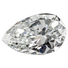 Diamant taille poire non serti de 1,10 carat E / VS2 certifié GIA