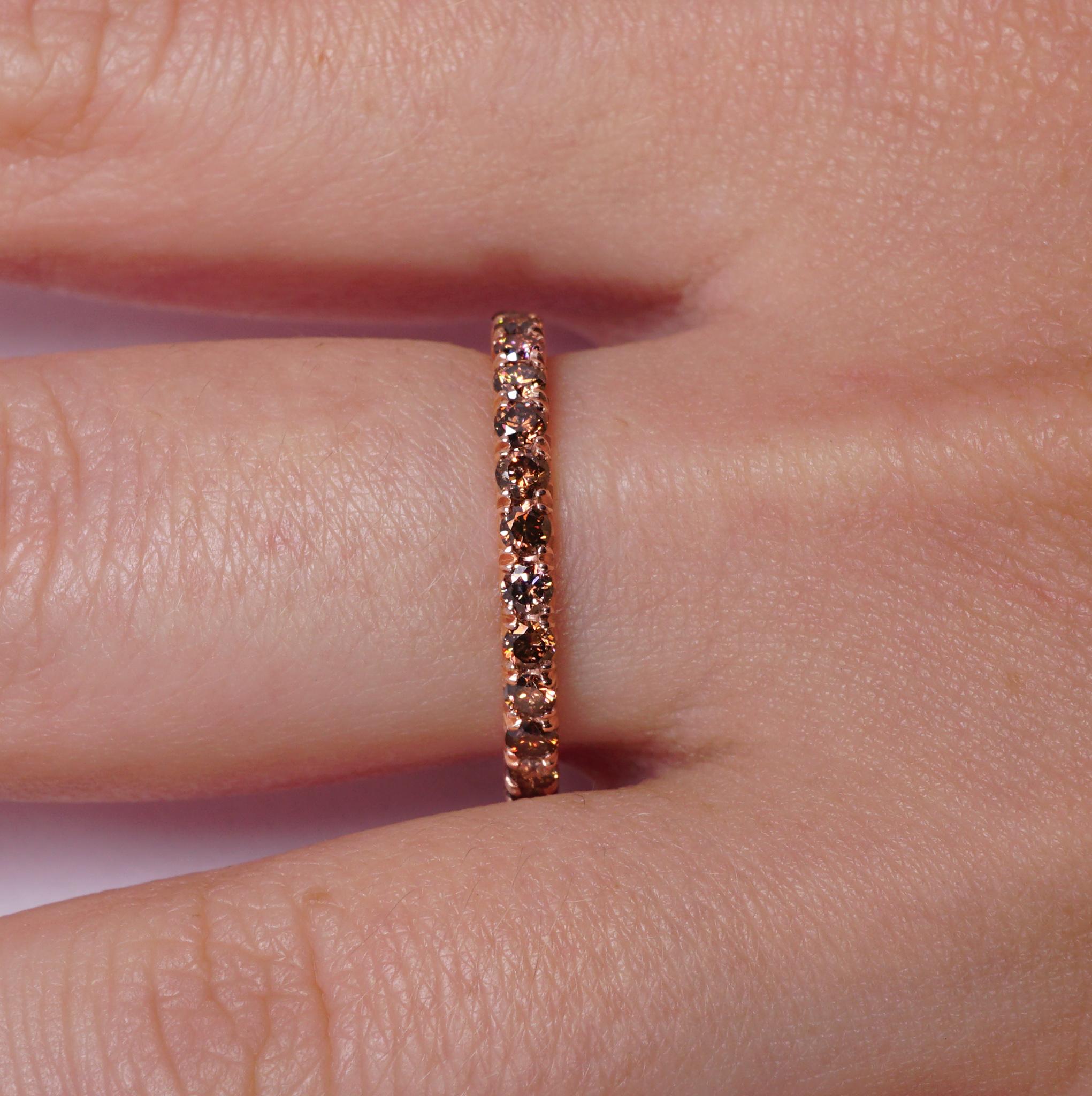 brown diamond eternity ring