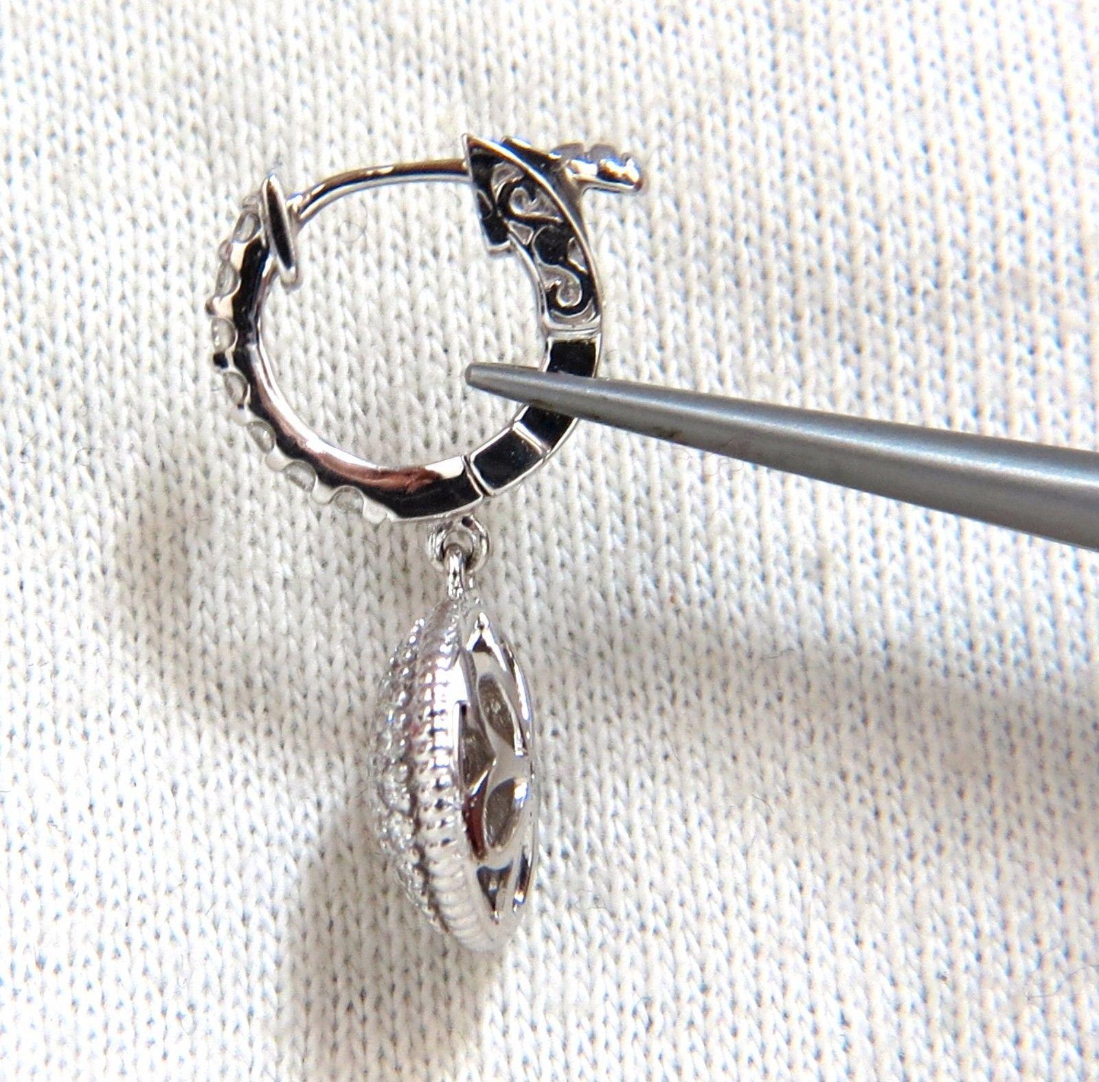1,10 Karat natürliche Diamanten Ohrringe 14 Karat Kreis-Ohrringe im Zustand „Neu“ im Angebot in New York, NY