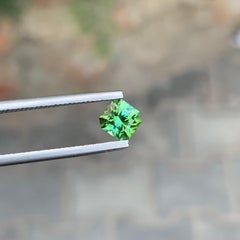1.10 Carat Natural Loose Blue Green Tourmaline Square Shape Gem For Ring