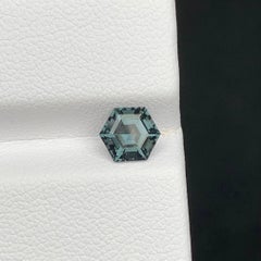 1,10 Karat natürlicher loser grauer Spinell Stein Hexagon-Schliff burmesischer Edelstein
