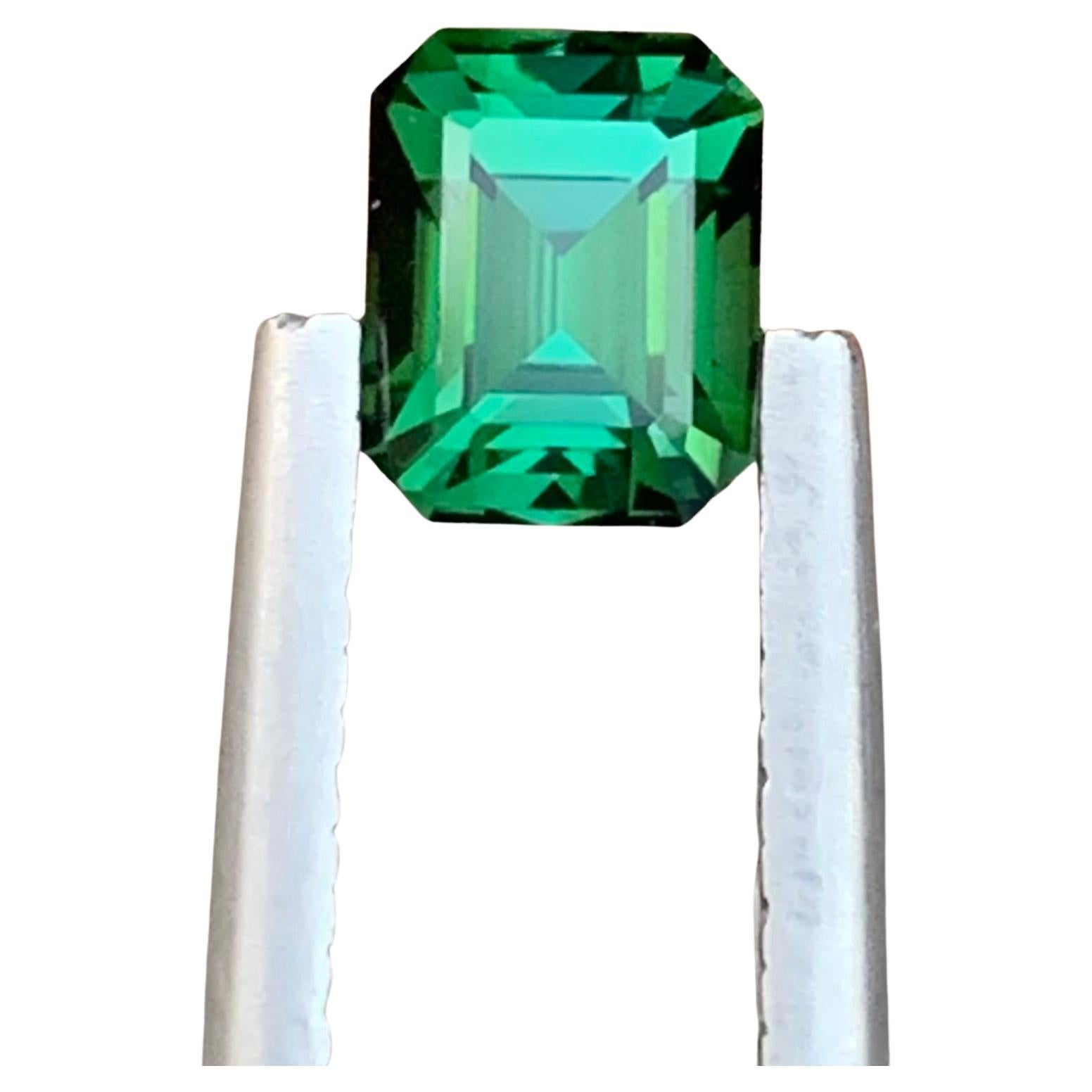 1.10 Carat Natural Loose Blueish Tourmaline Asscher Cut Gemstone