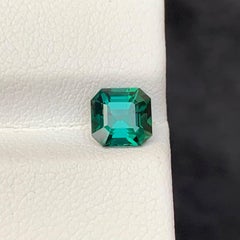 1.10 Carat Natural Loose Lagoon Blue Tourmaline Asscher Cut Afghan Gemstone