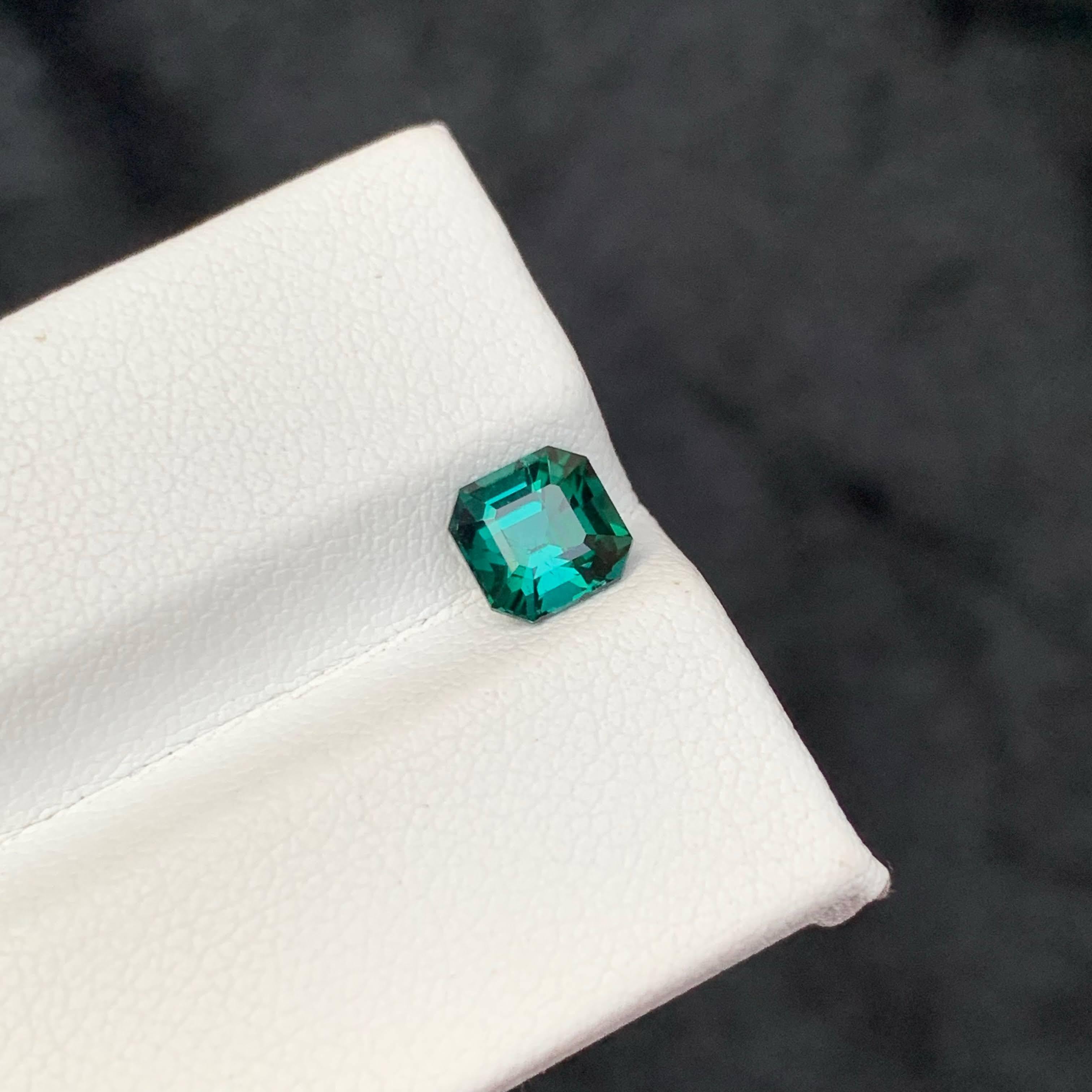 da uomo o donna 1,10 carati di tormalina blu Lagoon naturale sfusa con taglio Asscher Gemma afgana in vendita