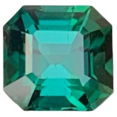 1.10 Carat Natural Loose Lagoon Blue Tourmaline Asscher Cut Afghan Gemstone