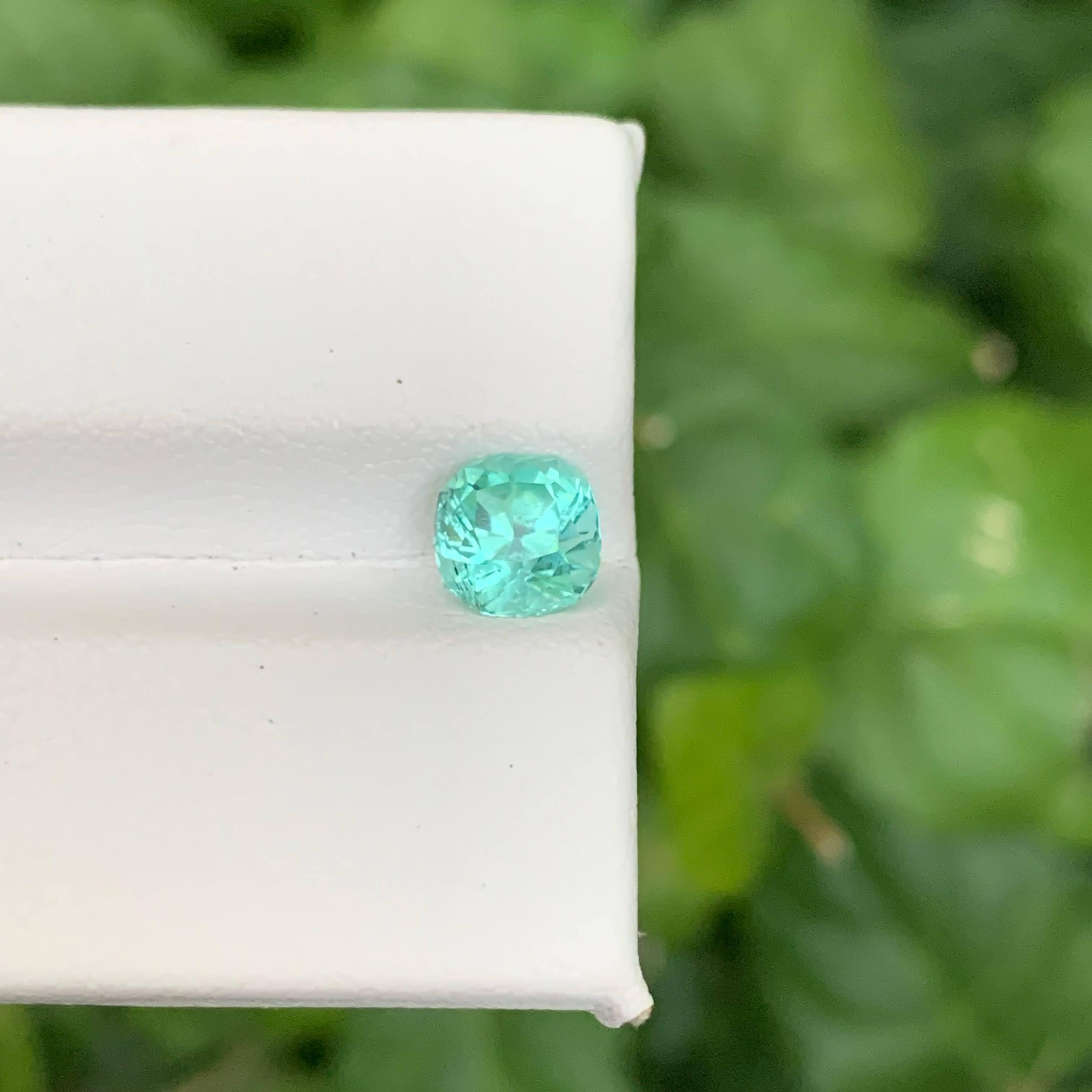 1.10 Carat Natural Loose Paraiba Color Tourmaline Cushion Cut Afghan Gemstone (pierre précieuse afghane) en vente 4