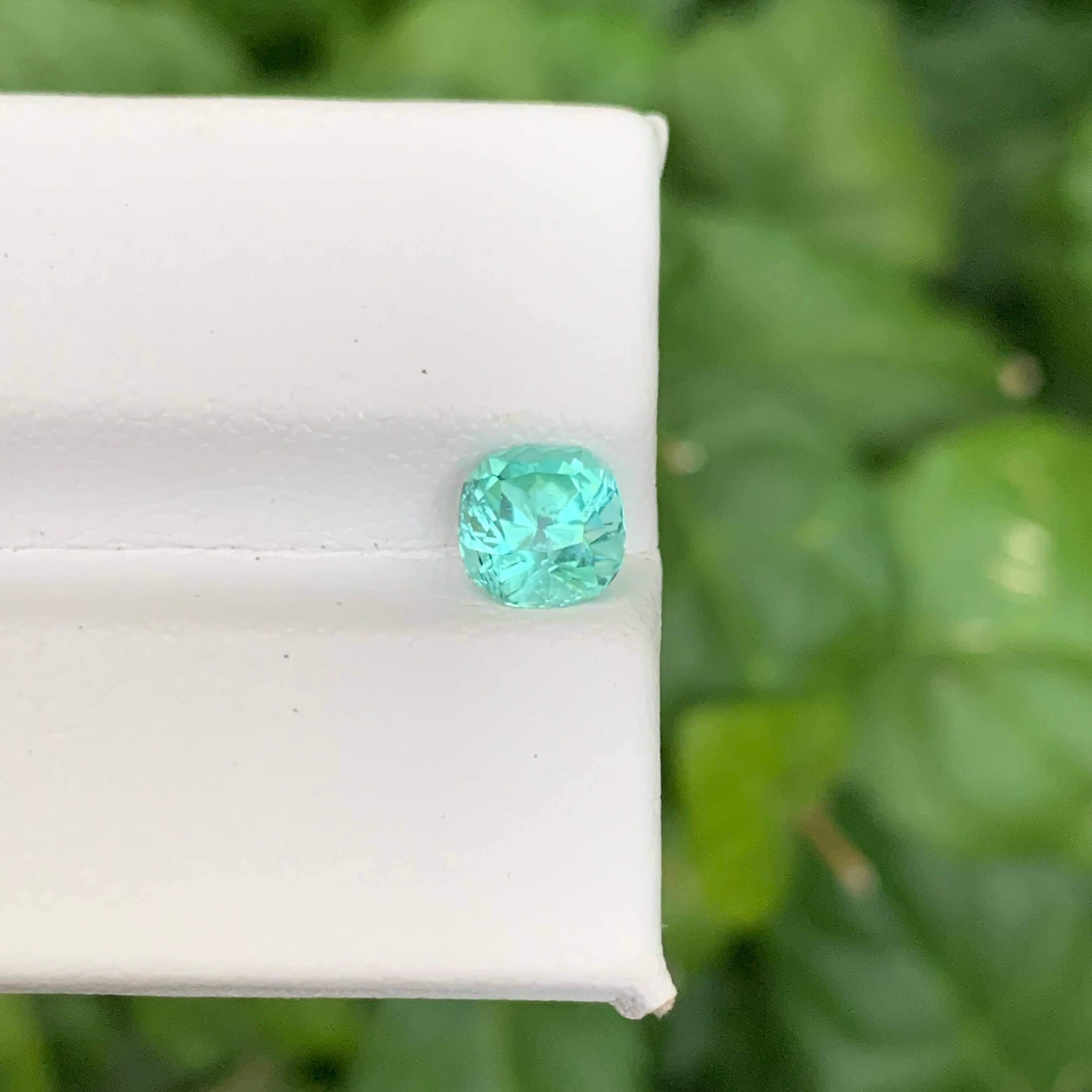 1.10 Carat Natural Loose Paraiba Color Tourmaline Cushion Cut Afghan Gemstone (pierre précieuse afghane) en vente 5