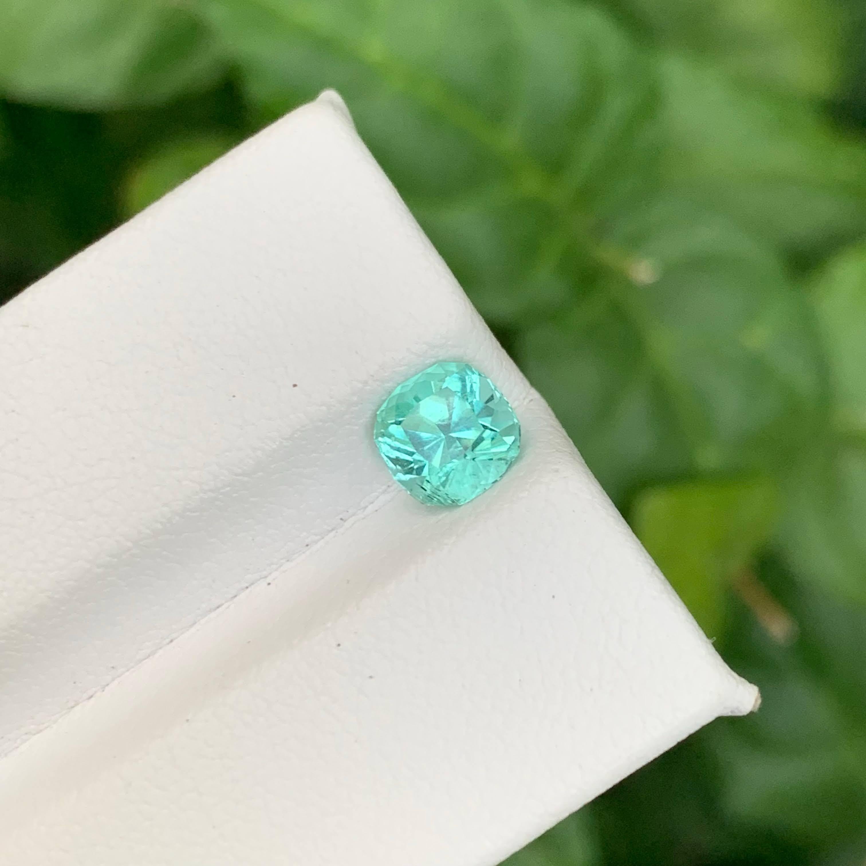 Taille coussin 1.10 Carat Natural Loose Paraiba Color Tourmaline Cushion Cut Afghan Gemstone (pierre précieuse afghane) en vente