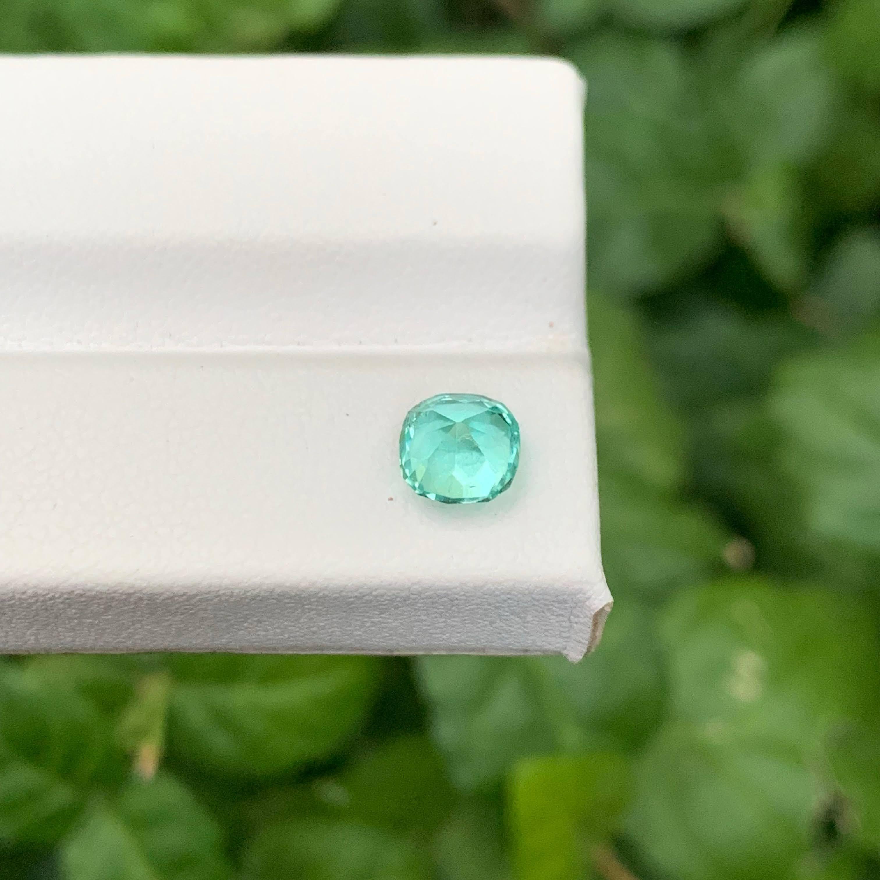 1.10 Carat Natural Loose Paraiba Color Tourmaline Cushion Cut Afghan Gemstone (pierre précieuse afghane) en vente 2