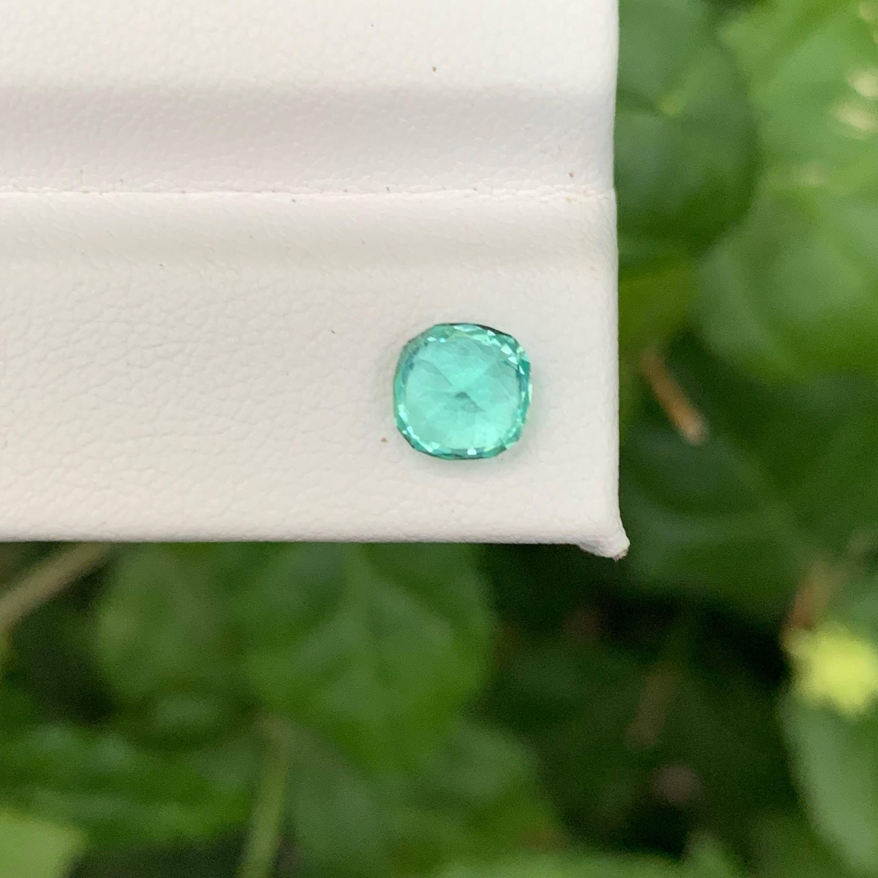 1.10 Carat Natural Loose Paraiba Color Tourmaline Cushion Cut Afghan Gemstone (pierre précieuse afghane) en vente 3