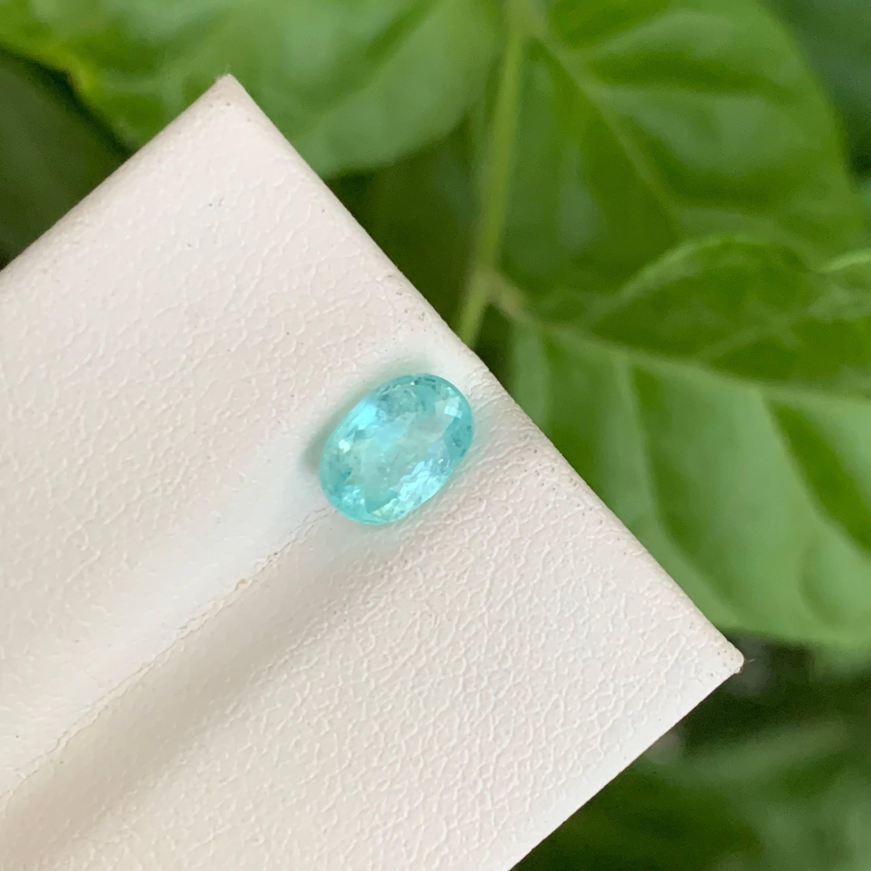 1.10 carati di tormalina Paraiba naturale sciolta con taglio ovale dal Mozambico in vendita 4