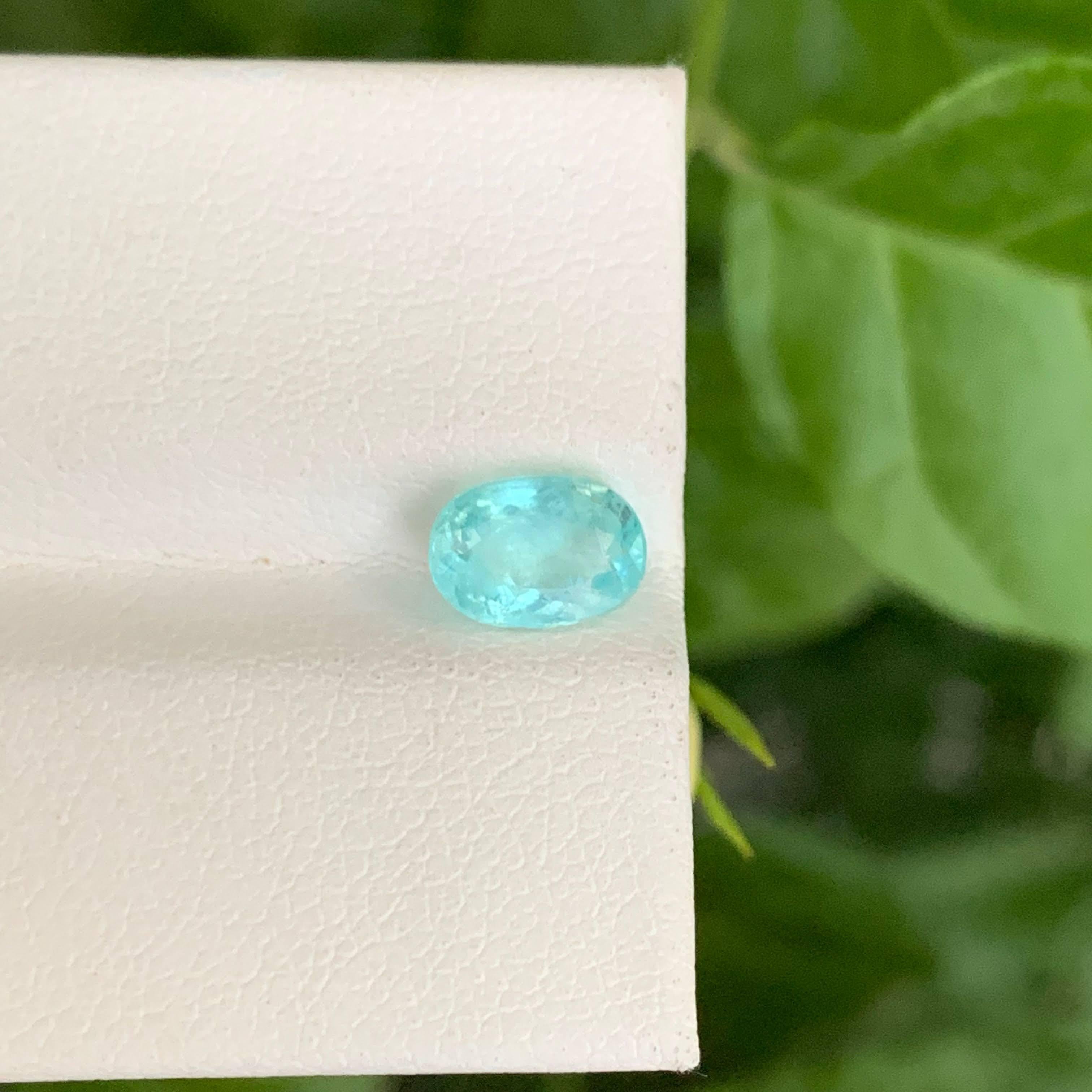 da uomo o donna 1.10 carati di tormalina Paraiba naturale sciolta con taglio ovale dal Mozambico in vendita
