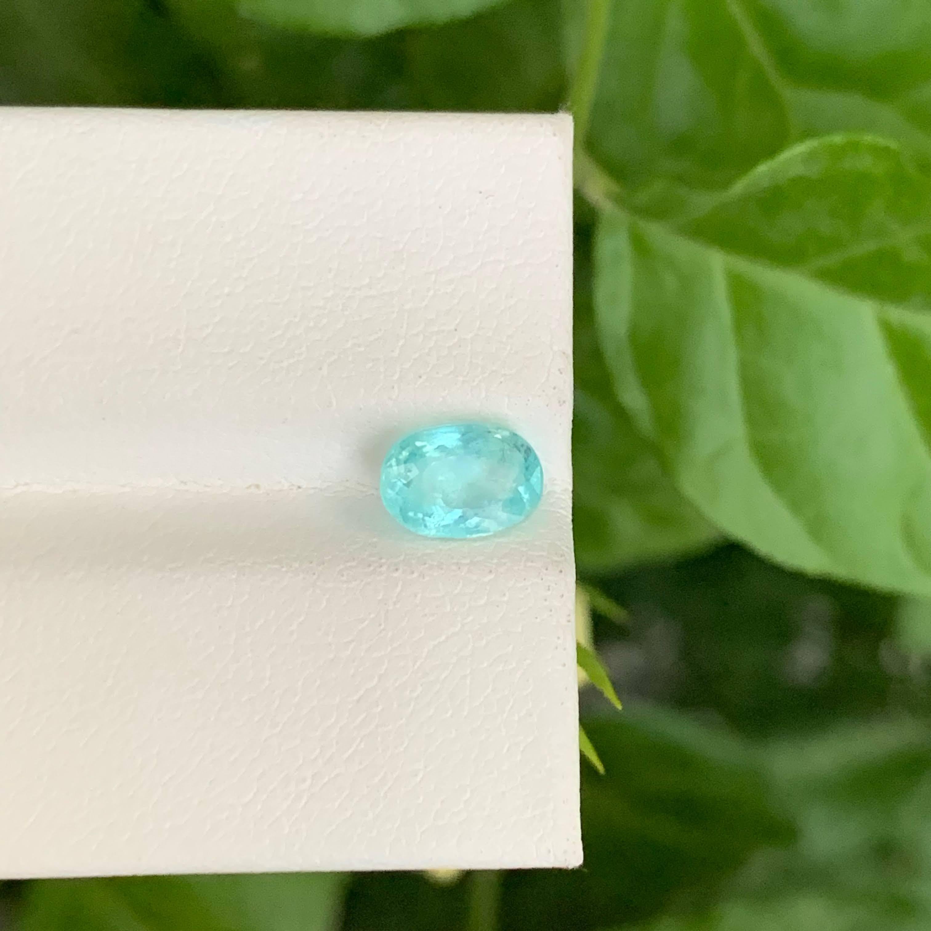 1.10 carati di tormalina Paraiba naturale sciolta con taglio ovale dal Mozambico in vendita 1
