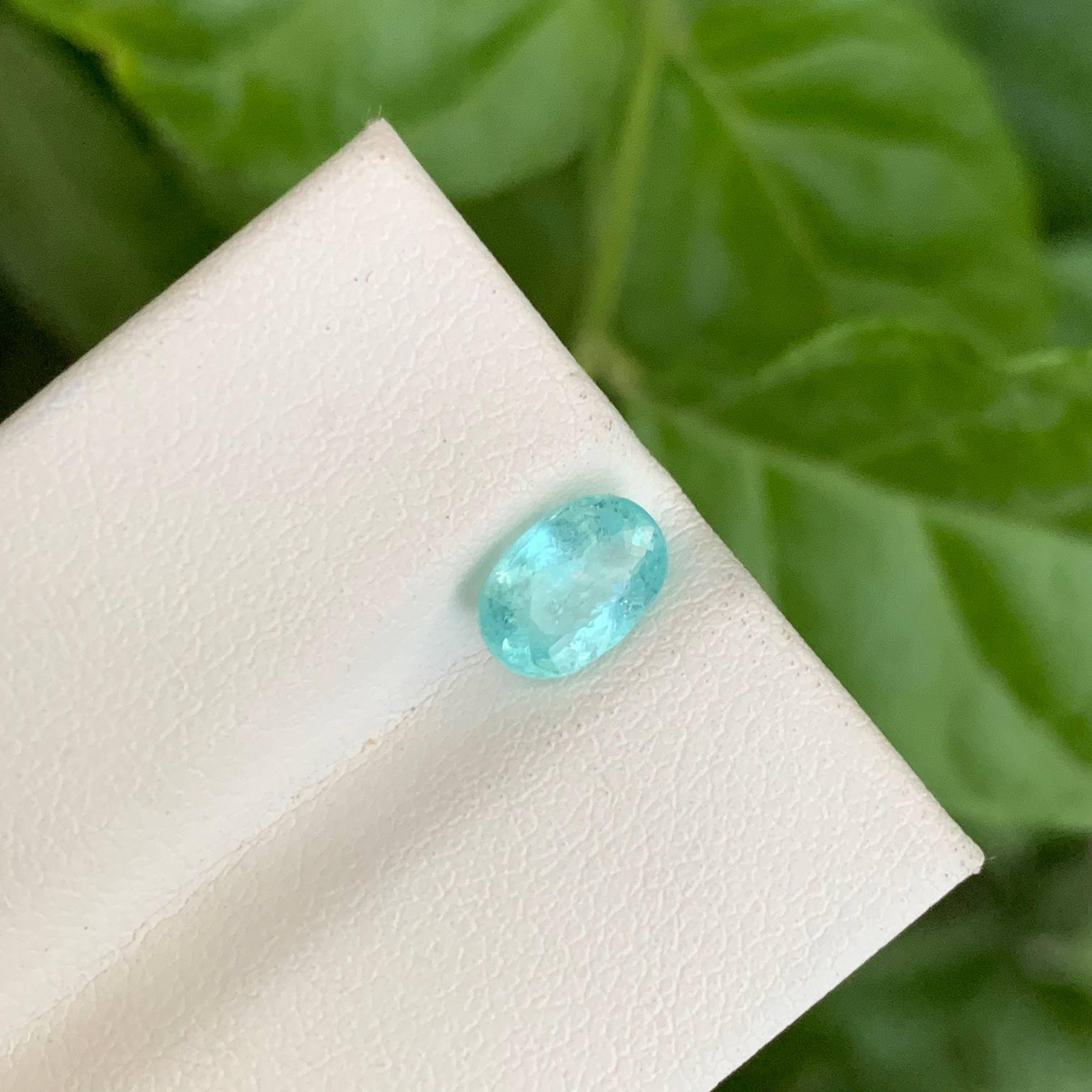 1.10 carati di tormalina Paraiba naturale sciolta con taglio ovale dal Mozambico in vendita 2