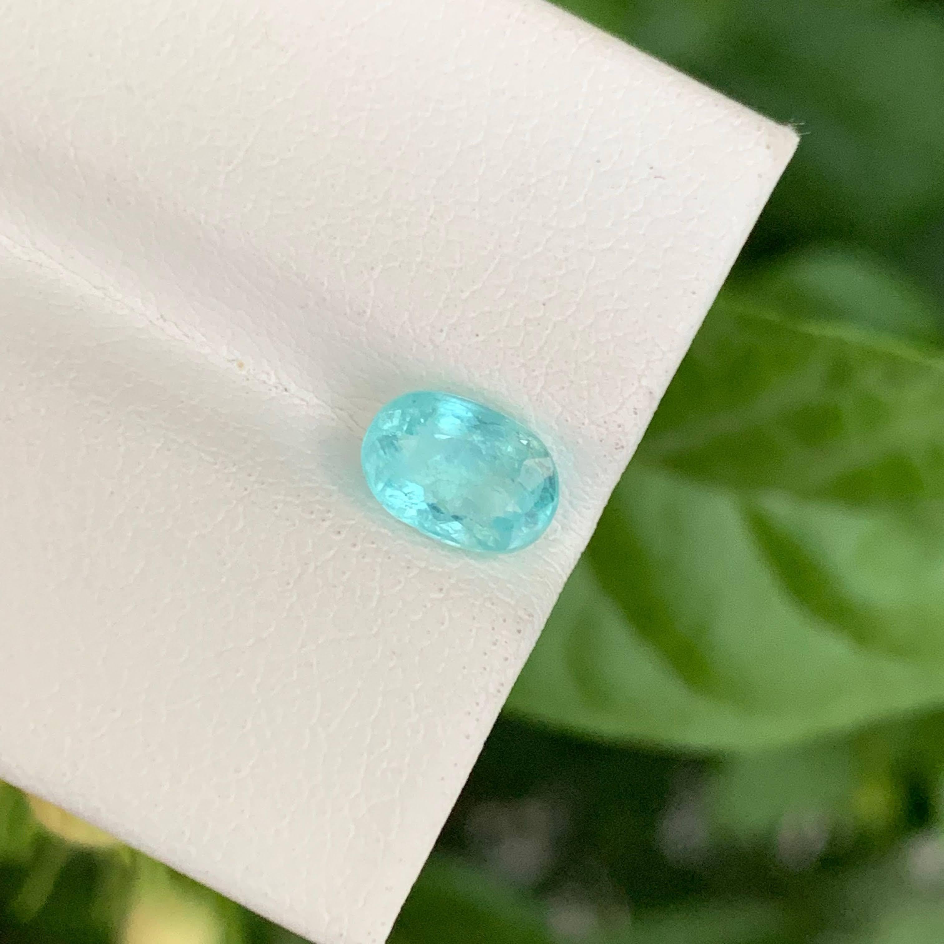 1.10 carati di tormalina Paraiba naturale sciolta con taglio ovale dal Mozambico in vendita 3
