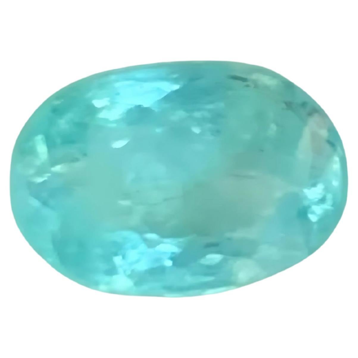 1.10 carati di tormalina Paraiba naturale sciolta con taglio ovale dal Mozambico in vendita
