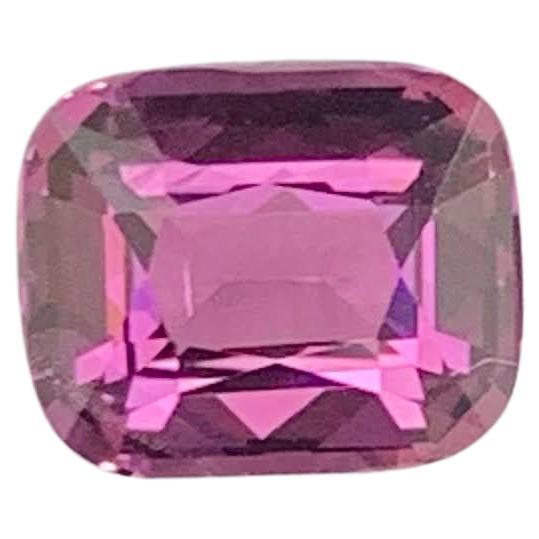 1.10 Carat Natural Loose Purplish Spinel Stone Cushion Cut Burmese Gemstone For Sale