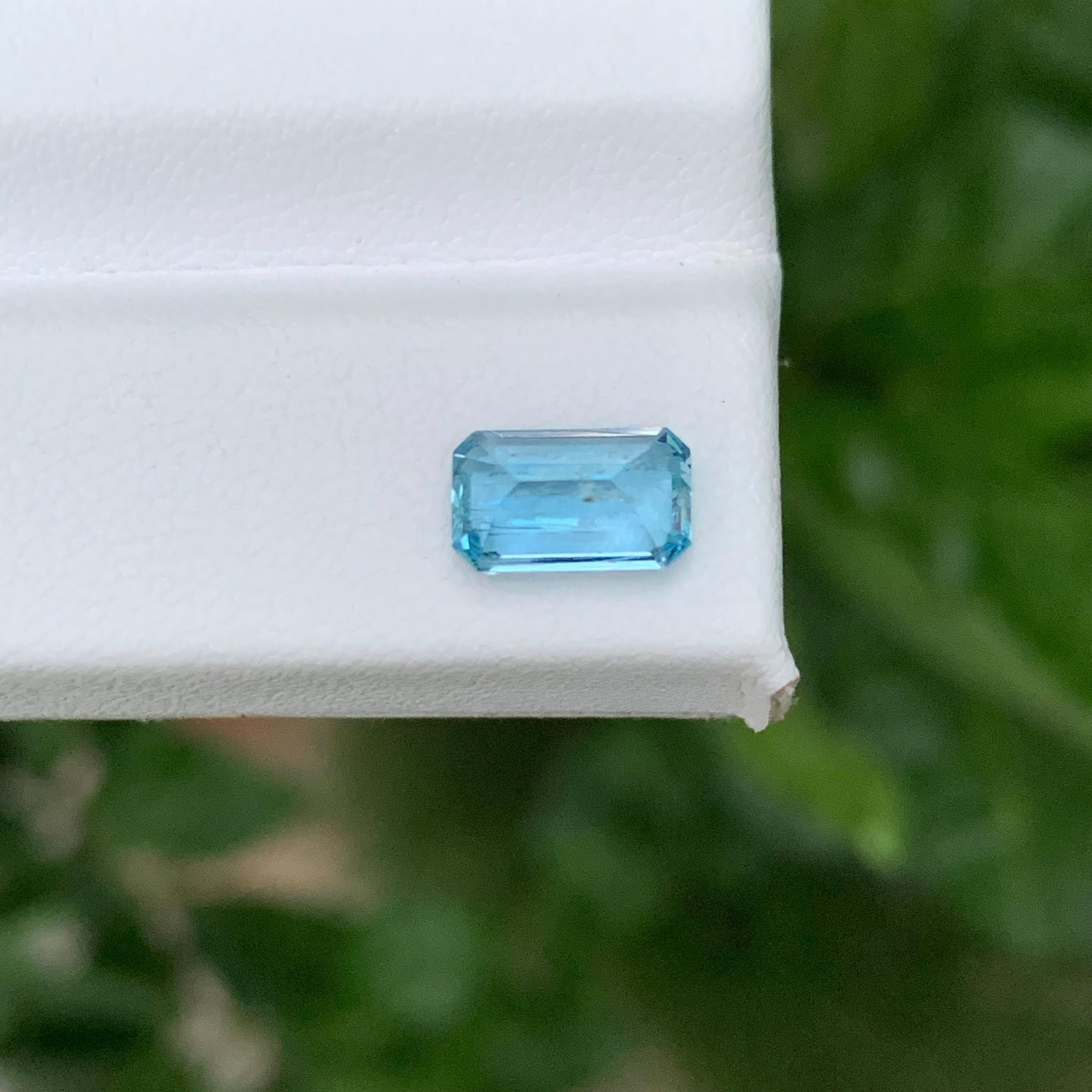 1,10 Karat Natürlicher Loser Santa Mari Aquamarin Smaragdschliff Vietnamesischer Edelstein im Zustand „Neu“ im Angebot in Bangkok, TH