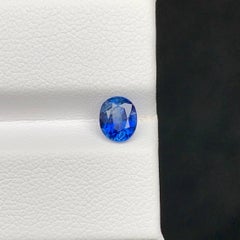 1.10 Carat Natural Loose Soft Blue Sapphire Stone Oval Cut African Gemstone (pierre précieuse africaine)