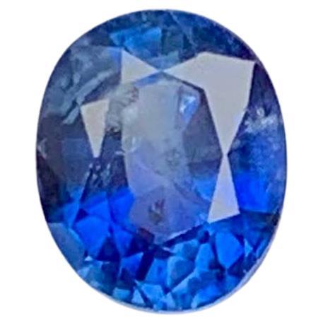 1,10 carati di pietra morbida naturale di zaffiro blu sciolto con taglio ovale Gemma africana in vendita