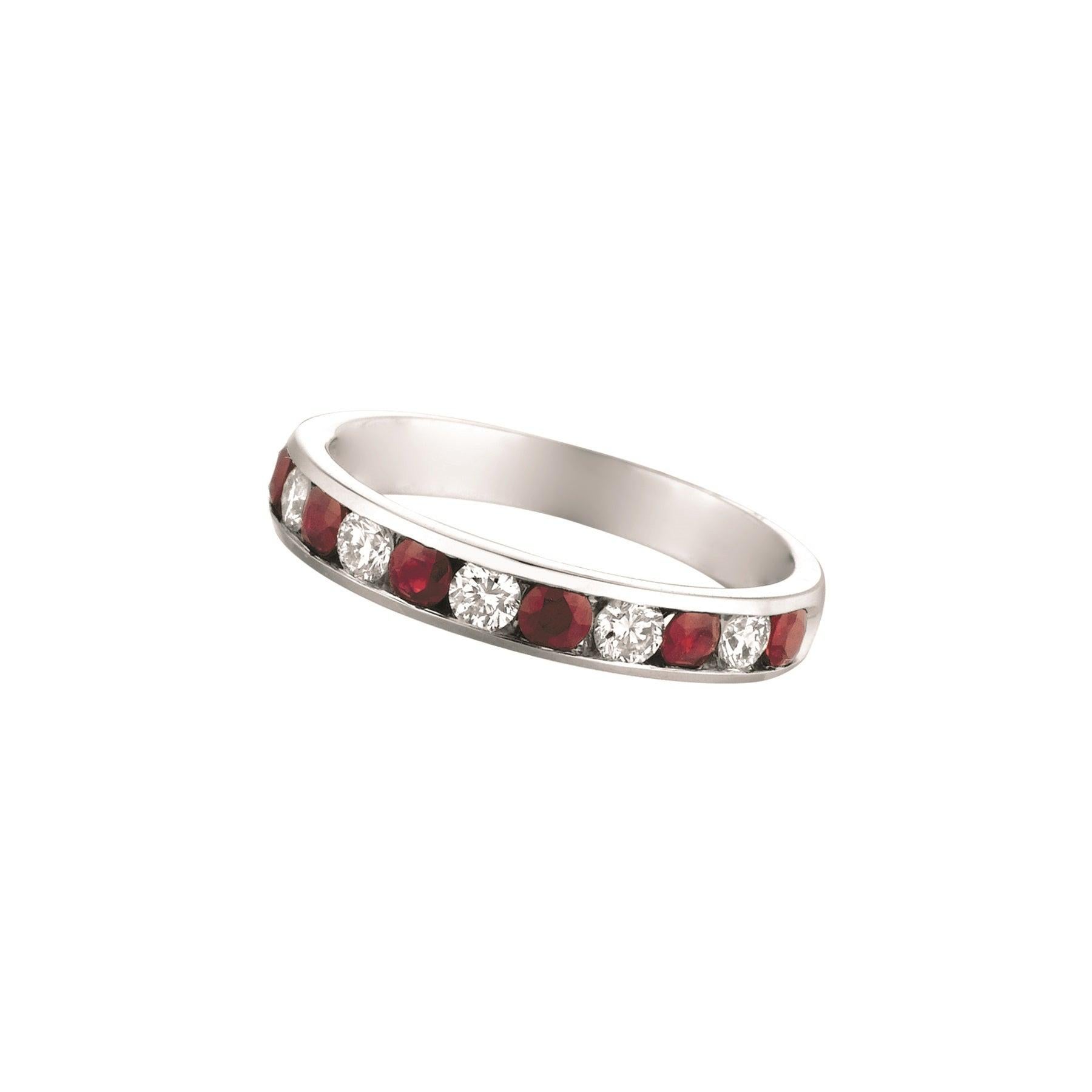 En vente :  Bague en or blanc 14 carats avec diamants et rubis naturel de 1,10 carat 4