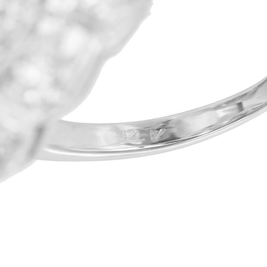 Bague cocktail en or avec dôme Art déco en forme de dôme avec diamant européen ancien de 1,10 carat Pour femmes en vente