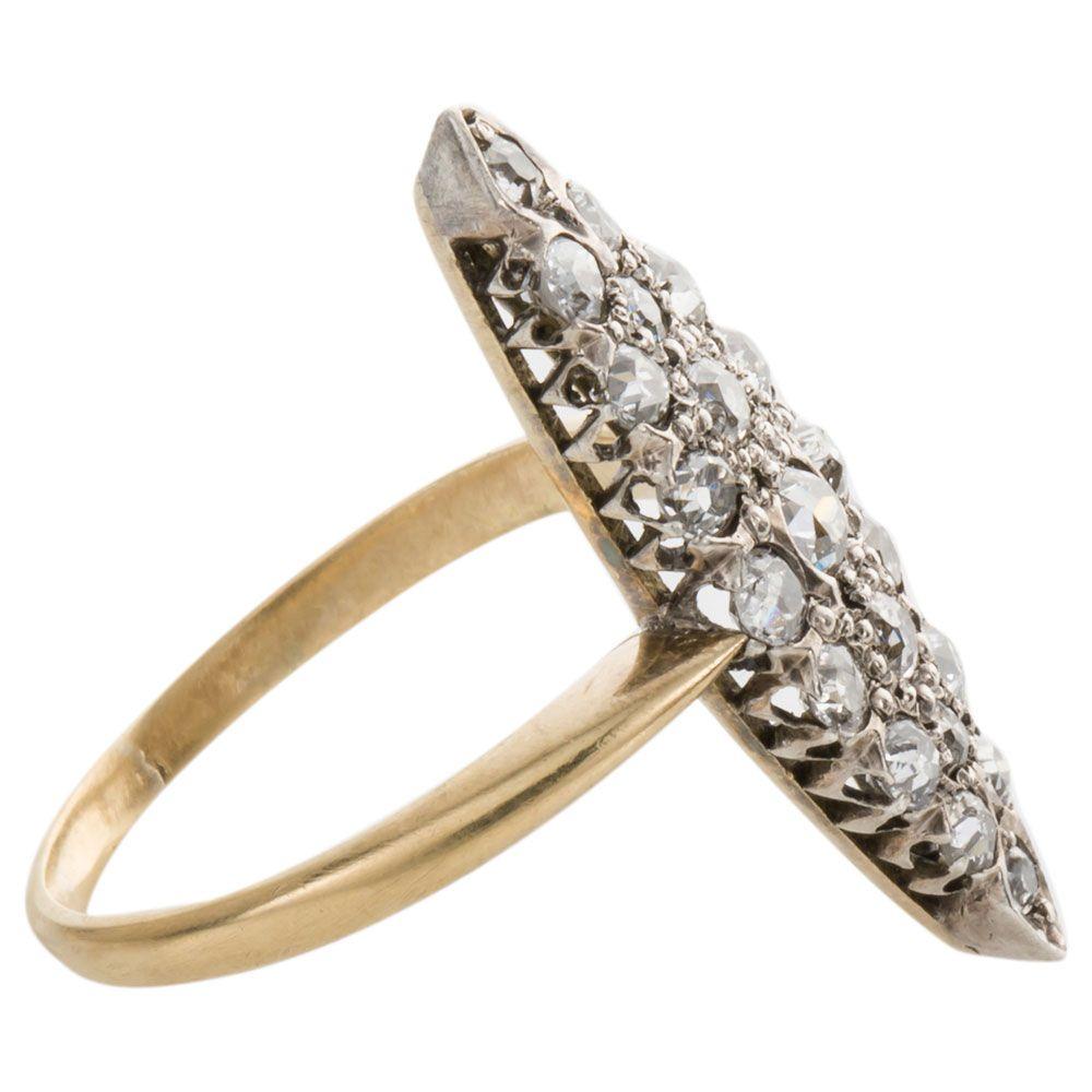 An elegant style that never dates, it just gets better with time. Imagine adding this stunning ring to your jewellery wardrobe, the stories it could tell and the old world charm that it brings to any outfit. Elongating the finger, this navette style