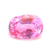 1.10 Carat Oval Pink Sapphire Loose Unset Engagement 3-Stone Ring Gemstone