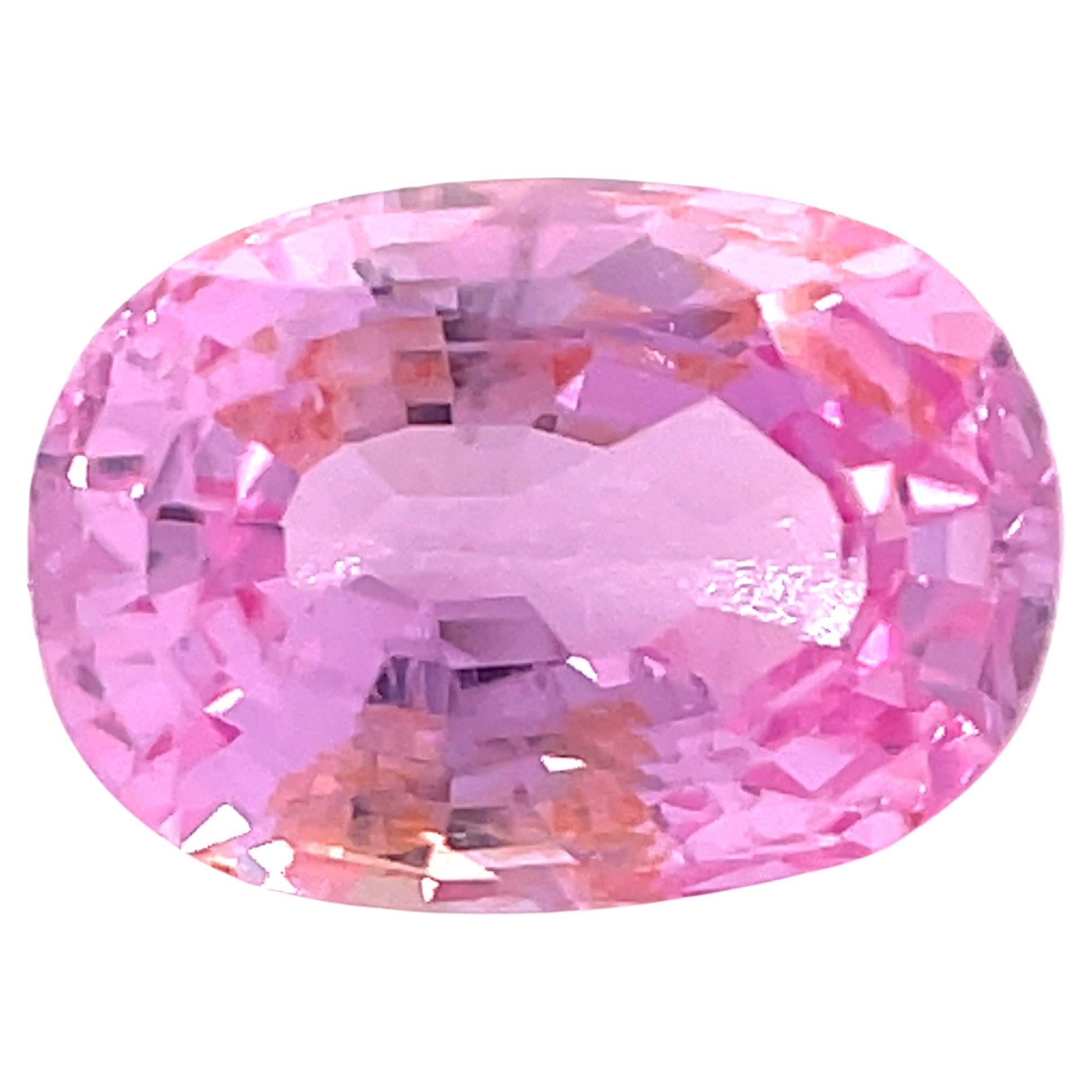 1.10 Carat Oval Pink Sapphire Loose Unset Engagement 3-Stone Ring Gemstone