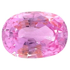 1.10 Carat Oval Pink Sapphire Loose Unset Engagement 3-Stone Ring Gemstone