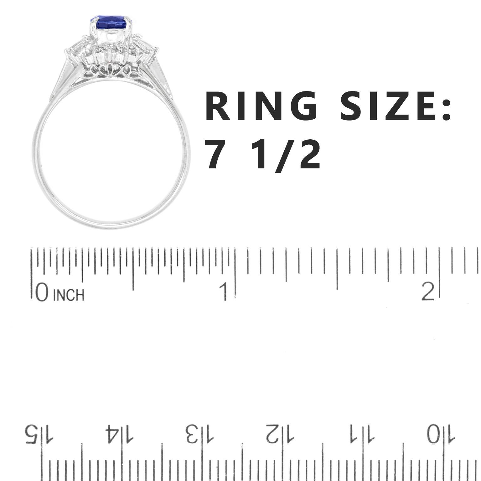 1.10 Carat Sapphire and Diamond Ring 1