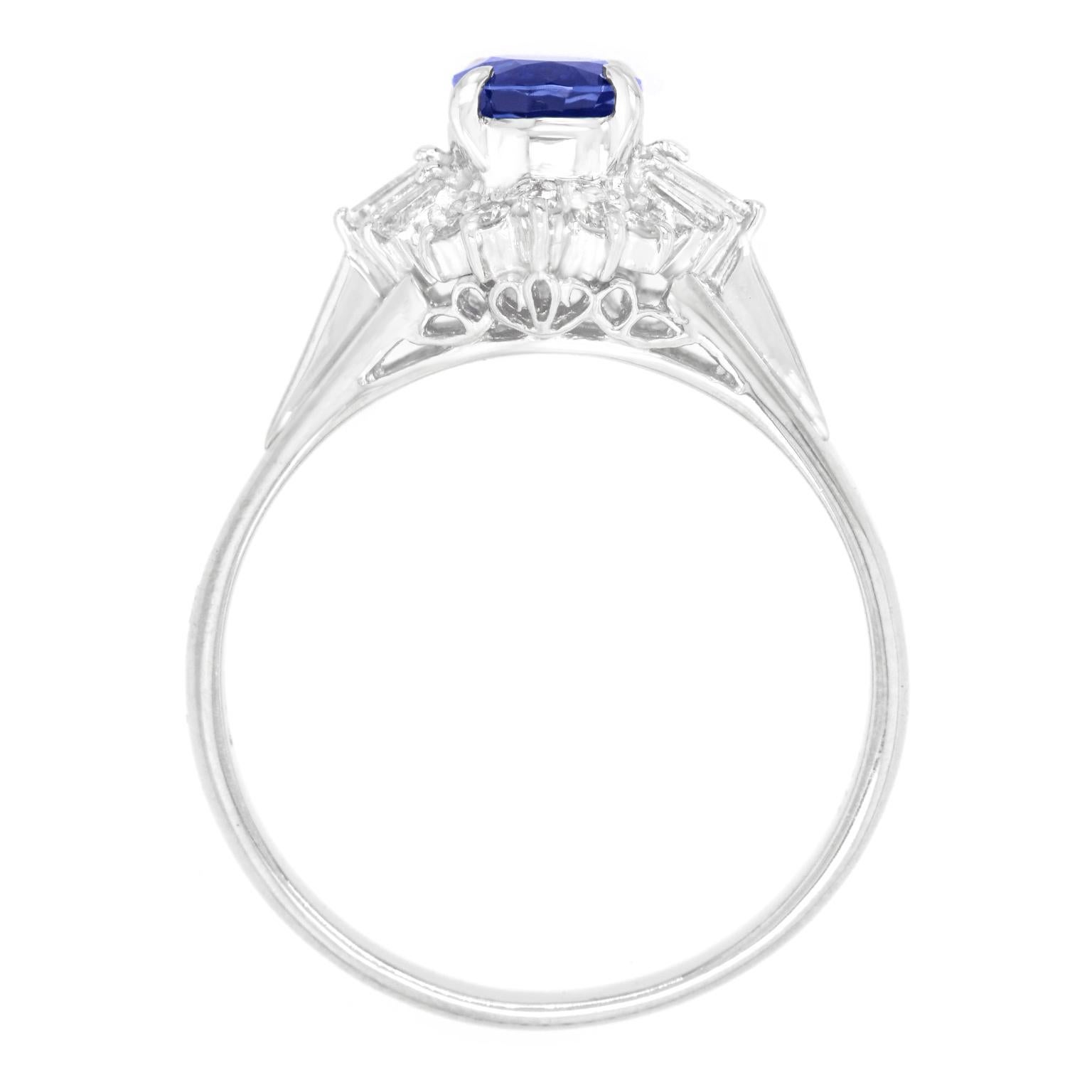 1.10 Carat Sapphire and Diamond Ring 3