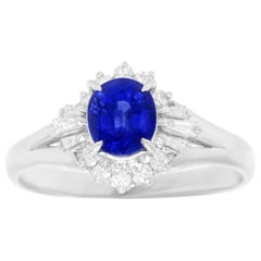 1.10 Carat Sapphire and Diamond Ring