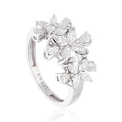 1.10 Carat SI Clarity HI Color Marquise Diamond Ring 18 Karat White Gold Jewelry