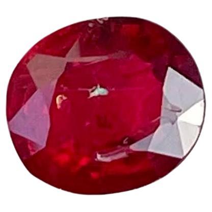 1.10 Carats Red Burmese Loose Spinel Stone Oval Cut Natural Gemstone