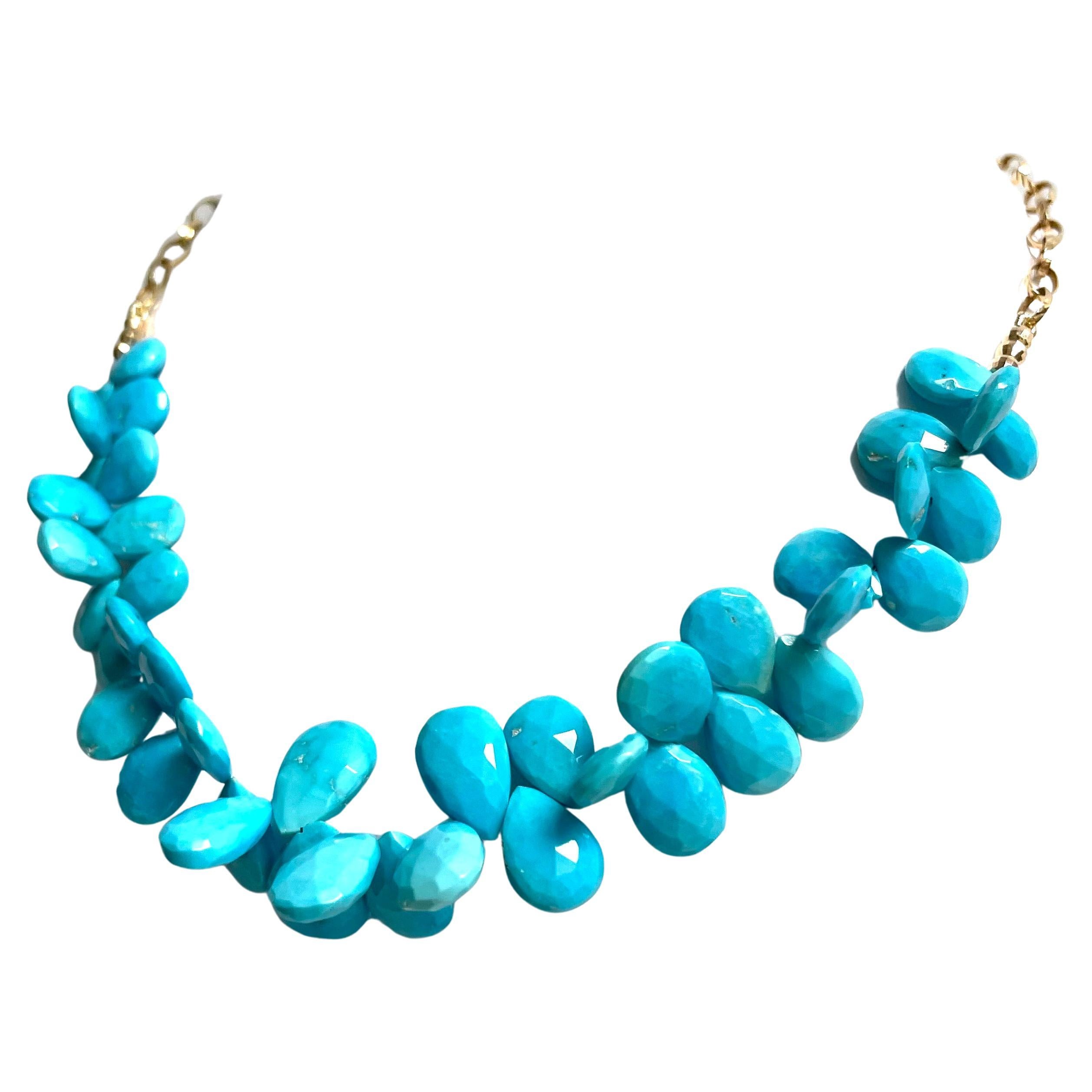 110 Carats Sleeping Beauty Turquoise Paradizia Necklace In New Condition For Sale In Laguna Beach, CA