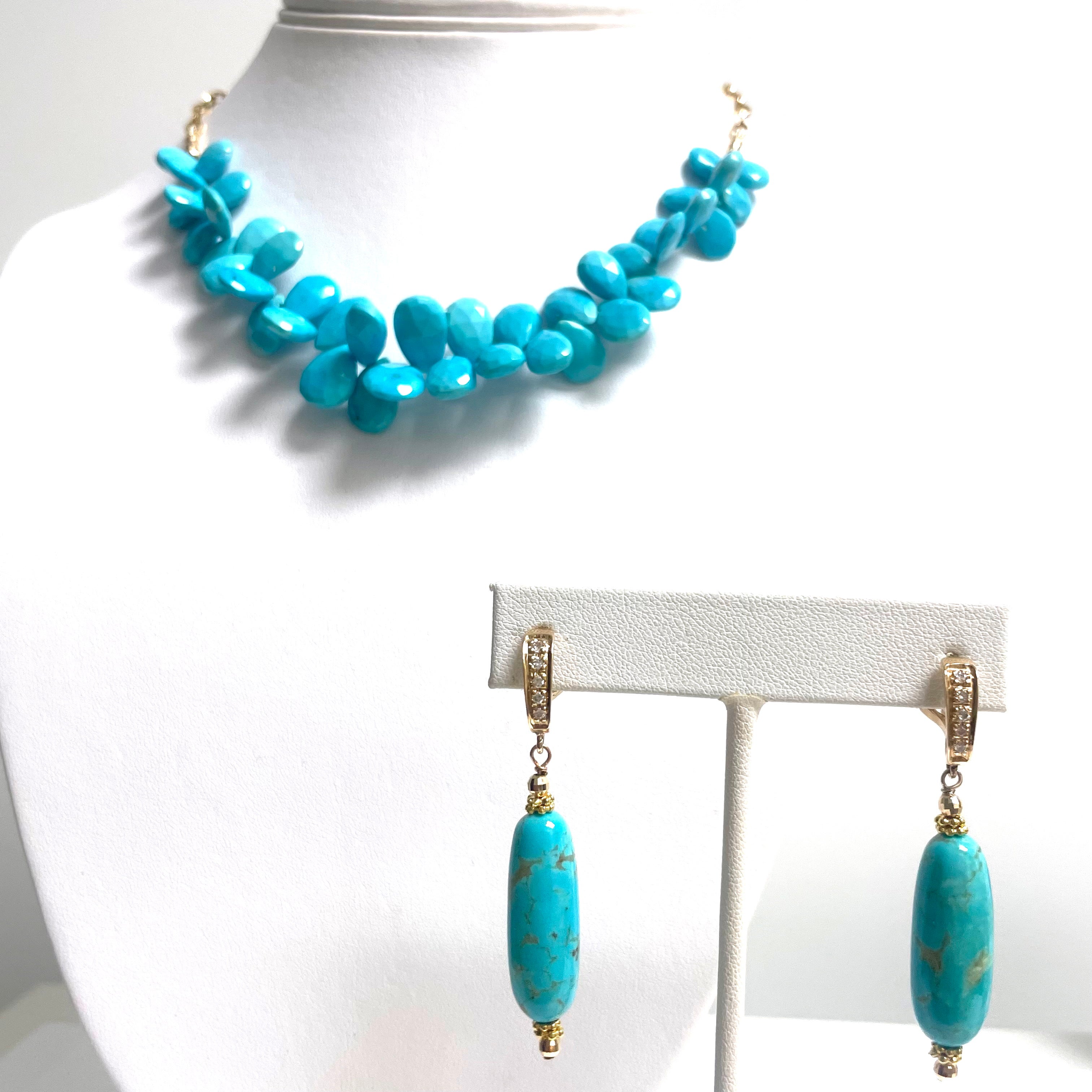 Women's 110 Carats Sleeping Beauty Turquoise Paradizia Necklace For Sale