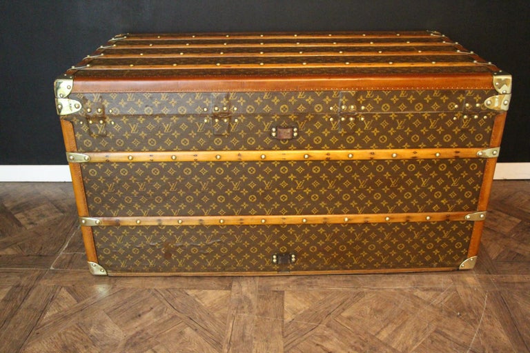 Small 1920's Louis Vuitton Steamer Trunk in Monogram at 1stDibs