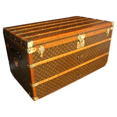 Antique Louis Vuitton Trunk in Monogram, 110 cm Louis Vuitton Steamer Trunk