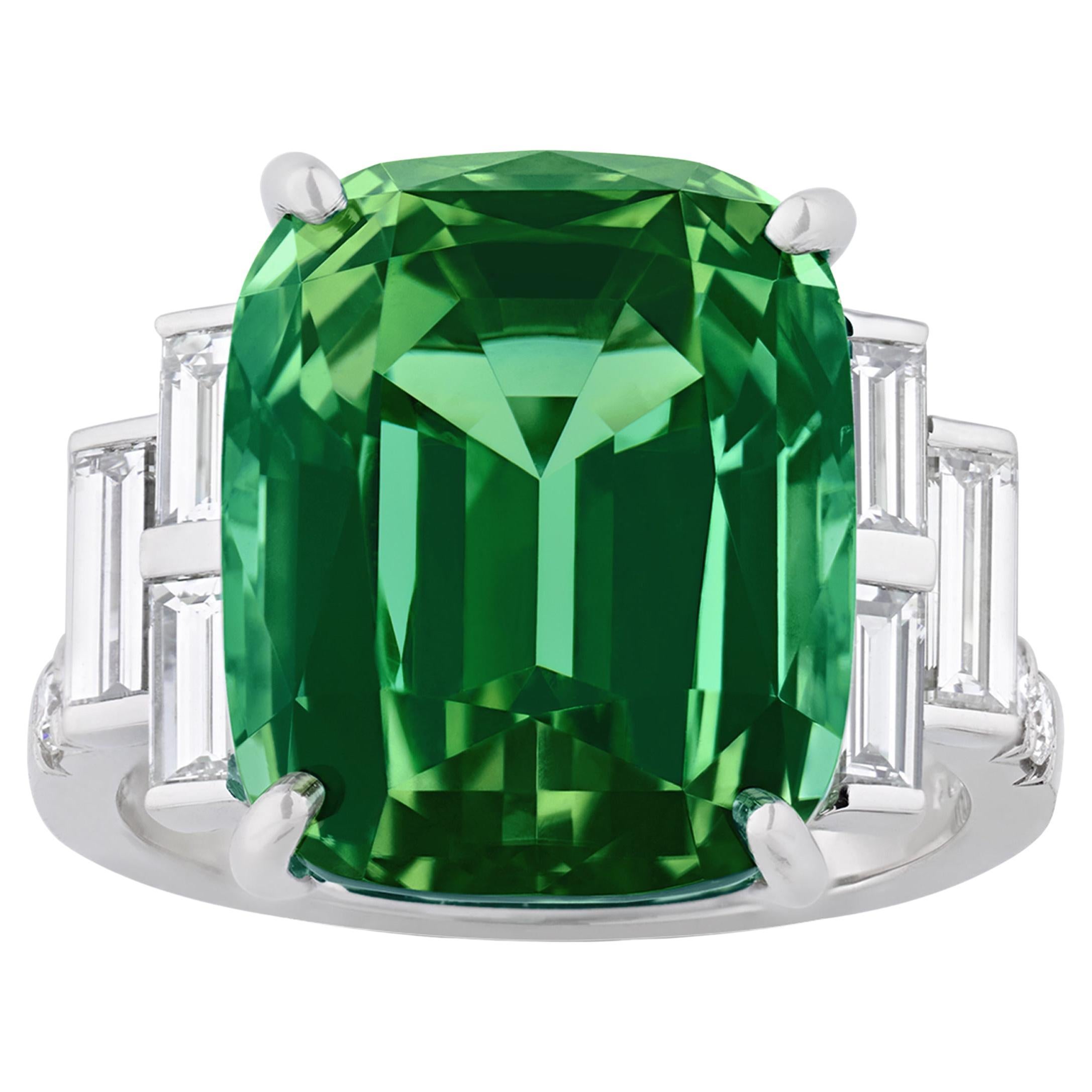 110 Collection Mint Tourmaline Ring, 13.55 Carats